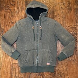 Buffalo David Bitton Men's Long Sleeve Grey Heather Sherpa Fleece Zip Up, Size M